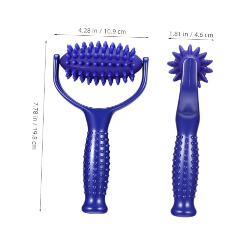 Blue Yoga Massage Stick Roller Manual Body Massager for Muscle Relief | ABS and PVC Build, Portable Lightweight Design, Easy to Use Anytime Anywhere, for Sedentary Users