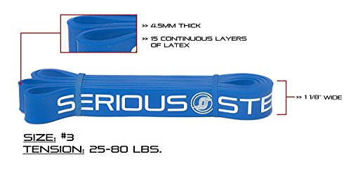 Serious Steel 41" Assisted Pull-up Band, Heavy Duty Resistance Band Sets, Stretching, Powerlifting, Resistance Training and Pull Up Assistance Bands - color: 3-Band Set (#1 #2 #3)