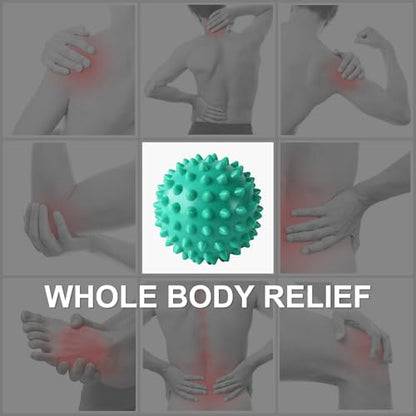 LEZER Spiky Massage Ball, Trigger Massage Point, Plantar Fasciitis, Deep Tissue Myofascial Release Tool, Foot Massager, Muscle Knot Relief, Physical Therapy, Set of 3 - style: 03－set of 3；2.7 In, 3.0 In, 3.5 in