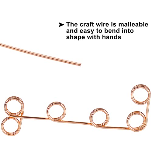 Tenn Well 100ft 12 Gauge 2mm Aluminum Wire Copper Tone Bendable for Plants | Metal craft wire for sculpting, gardening, bonsai training, jewelry making - color: Copper, size: 12 Gauge