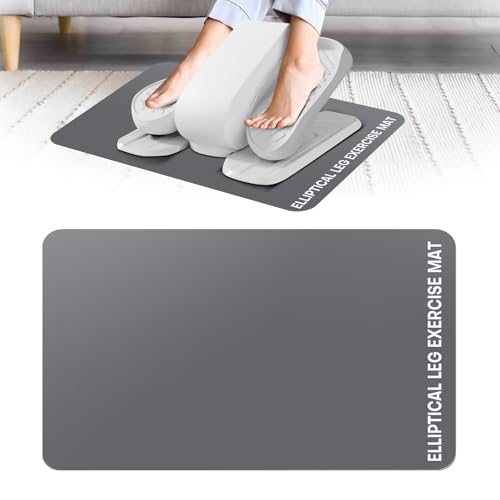 Under Desk Elliptical Mat - Non-Slip Exercise Equipment for Peloton Bike, Small Exercise Mat for Desk Workout Equipment - color: Grey 1 Pc