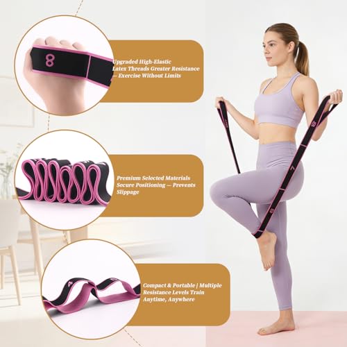 Numbered Resistance Bands Set - Workout Bands for Stretching & Yoga, Adjustable Elastic Exercise Loops - Leg Training Straps for Women & Seniors - color: 3PCS