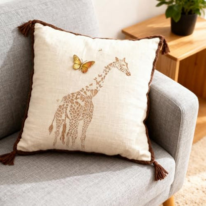 TIAMECH A4 Reusable Giraffe Stencil for Painting | Butterflies Layering Template, DIY Wall Art, Wood Furniture, Scrapbook & Crafts (8.3x11.7inch) - style: Giraffe Butterflies