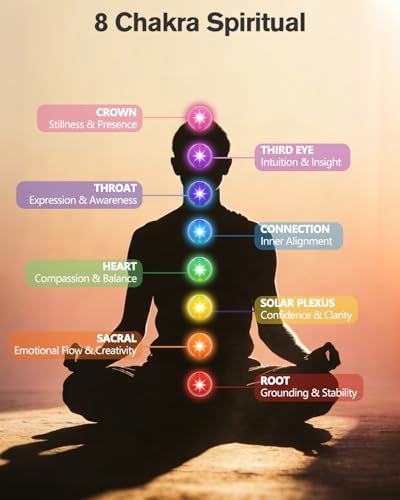 Portable Electronic Tibetan Singing Bowl, 8 Chakra Modes with 8 Chakra Cycle Play Mode, Auto/Manual Mode, Vibration & Built-in Timer, USB-C Rechargeable Meditation Device for Yoga, Reiki, Relaxation - color: Black Gold Chakra