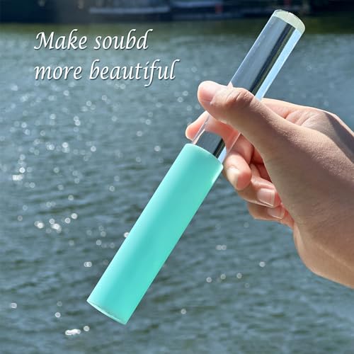 Singing Bowl Mallet Blue Acrylic Rubber Striker Mallet for Playing Quartz Crystal Singing Bowl with Bundle Pocket - color: Blue