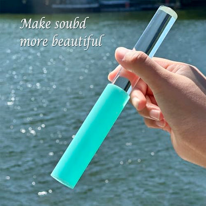 Singing Bowl Mallet Blue Acrylic Rubber Striker Mallet for Playing Quartz Crystal Singing Bowl with Bundle Pocket - color: Blue