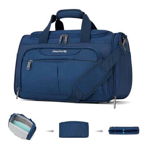 Hanke Small Underseat Carry On Luggage Bags for Travel with 10 Pockets. - color: Blue, size: Underseat Carry-On