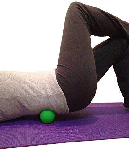 Kieba Massage Lacrosse Balls for Myofascial Release, Trigger Point Therapy, Muscle Knots, and Yoga Therapy. Set of 2 Firm Balls (Green and Yellow) - color: Green and Yellow
