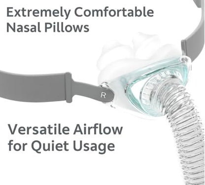 P2 Nasal Pillow Bundle - Comes with 3 Size Cushions - Full Setup Included - Ready to use