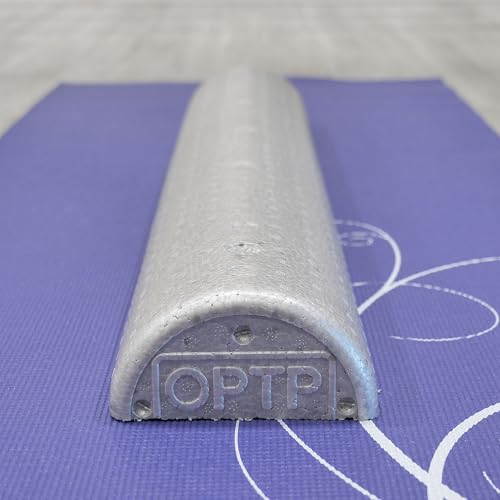 OPTP Silver AXIS Moderately Firm Foam Roller – Half-Round, Silver, 36" x 3" | Moderate density for sports medicine, physical therapy, Pilates, yoga, trigger point myofascial release, Heat-molded EPP foam - size: 36" x 3" Half-Round
