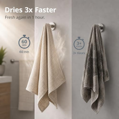Pure 100% Linen Bath Towel - 30x60-inch Waffle Weave Hair Towel Quick Dry - color: Natural Linen, size: Bath Towel