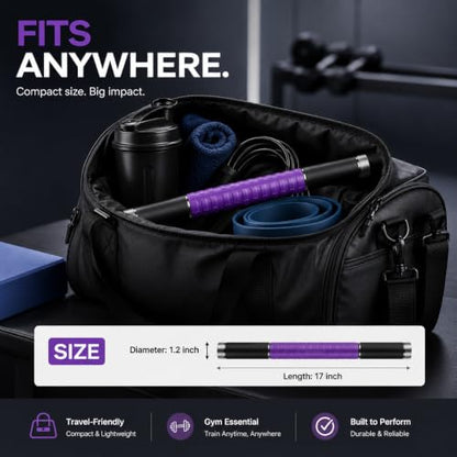 Muscle Roller Stick,17" Massage Roller for Muscle Deep Tissue Purple - color: Purple