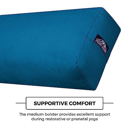 Mount Adams Firm Rectangular Yoga Bolster, 24x10x5in - color: Oceanside