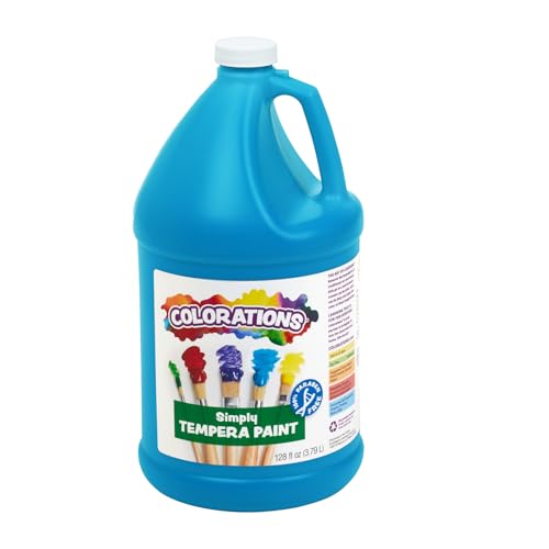 Colorations Paraben-Free Turquoise Tempera Paint for Kids, 1 Gallon | Vibrant, Non-Toxic & Made in the USA - color: Turquoise