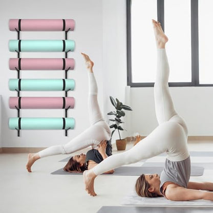 6 Tier Yoga Mat Rack,Yoga Mat Holder Wall Mount