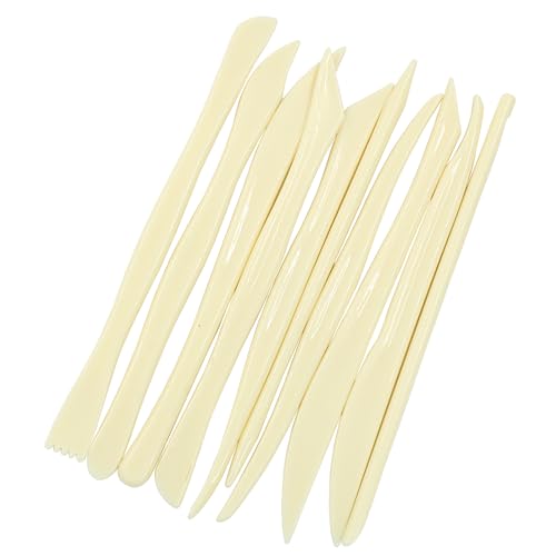 Moicstiy 10Pcs Double Ended Clay Sculpting Tools, Plastic | Clay Modeling Tools, For Carving, Smoothing, Shaping