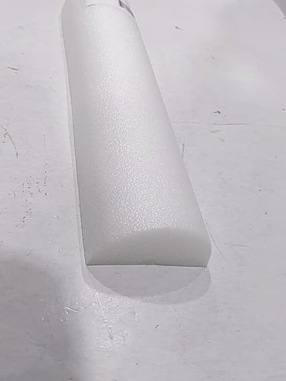 212 Main 3 x 12 inch PE Foam Slim Half Round Roller - White