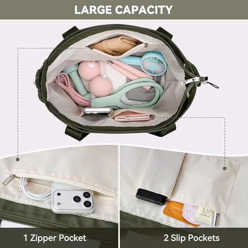 WLLWOO Thick Yoga Mat Bag Women Gym Tote Breathable Mesh Holder Wet Pocket | Carryall Lightweight Waterproof Shoulder for Pilates Travel Beach Workout Fitness Carrier - color: Army Green