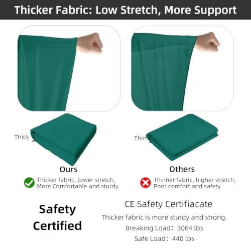 PRIOR FITNESS Pro Aerial Silks Kit, SGS&CE Certified, 9/15/20Yards | Thick Low Stretch 100% Nylon Fabric w/3126 lbs MBL, Eco-Friendly & Fade Resistant, W/Rigging Hardware, Solid Colors - color: Mintgreen, size: L(20 Yards)