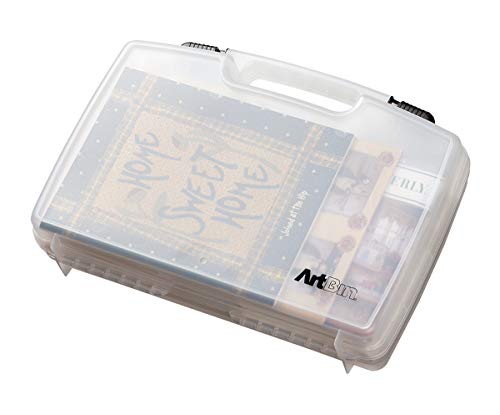ArtBin 8017AB 17 inch Quick View Carrying Case, Portable Art & Craft Organizer with Handle, [1] Plastic Storage Case, Translucent - size: 17 inch - Standard