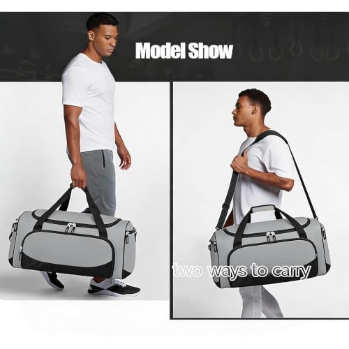 Uarition Gym Bag for Men & Women - 50L Large Duffle Bag for Travel, Grey - color: Grey