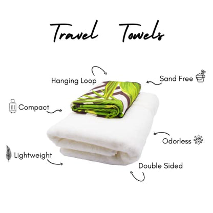 ECCOSOPHY Microfiber Beach Towel - Quick Dry, Sand Free and Oversized 71x35 | Super absorbent, lightweight, swimming, gym, extra large, pool, cruise, camping, yoga, travel, compact, carry bag, vacation - color: Madagascar