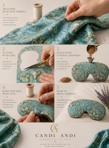 Handmade Opulence Yoga Eye Pillow - Weighted Flaxseed Fill, Lavender Aromatherapy, Satin & Velvet, Adjustable Strap - Ideal for Meditation & Restful Sleep - Spring Green - TEMFL-SG - color: Spring Green