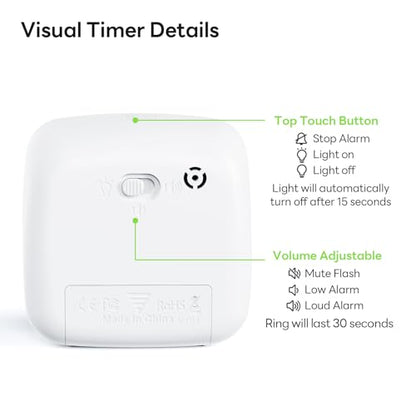 Yunbaoit Visual Timer with Night Light, 60 Minute Countdown, Green Dinosaur - color: Green-dinosaur