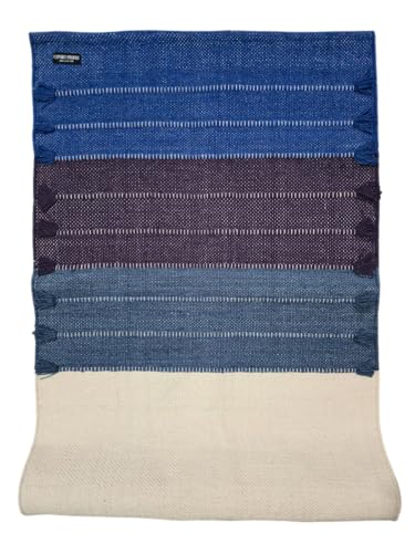 Indian Handmade100 % Organic Anti Skid Multi Colour Cotton Yoga Mat - Eco-Friendly Hand-Woven Rug - Non-Slip & Thick (24”x72”x5mm) for Hot yoga & Everyday Fitness at Home - Comfortable & Foldable Extra-Long Mat - color: Multi 17