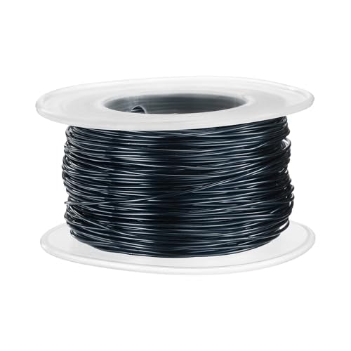 HARFINGTON 20 Gauge Aluminum Craft Wire 0.8mm 98.5ft Flexible Bendable Anodized Metal Jewelry Sculpting Wire for Jewelry Making Modelling Craft DIY, Black - color: Black, size: 30M x 0.8mm