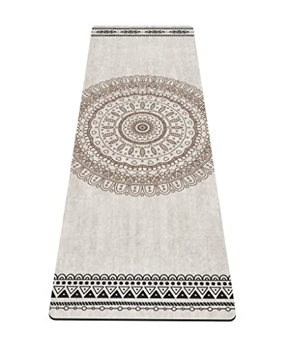 nuveti Yoga Mat Print Extra Thick TPE Non Slip Fitness Exercise Mat with Carrying Bag,72"x24" Extra Thick 6MM Exercise & Workout Mat for Yoga, Pilates Fitness and Floor Exercises - color: LHY