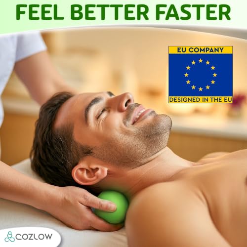 COZLOW Peanut Massage Ball - Deep Tissue Therapy, Pain Relief - Jade Green - color: Jade Green
