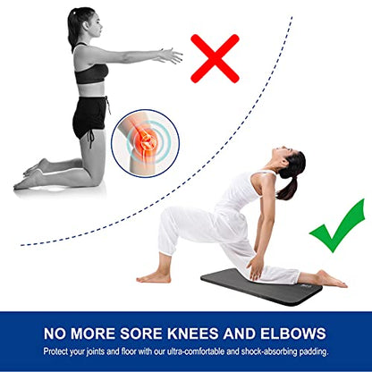 MRO Yoga Knee Pad Cushion –Premium Exercise Knee Pad - Eliminate Pain During Home Workout - Extra Padding & Support for Knees, Wrists, Elbows - Complements Your Yoga Mat 24''X10''X0.6'' - color: 1 PACK
