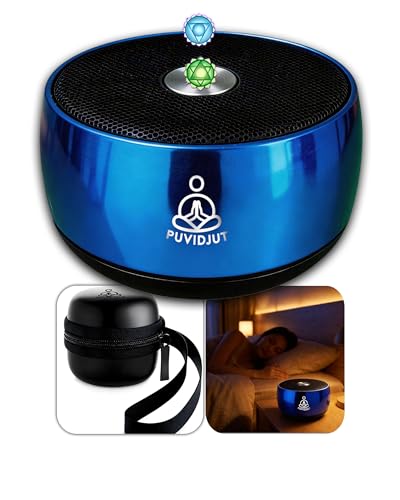 Portable Electronic Tibetan Singing Bowl for Meditation,Relax,Yoga - color: Sea Blue