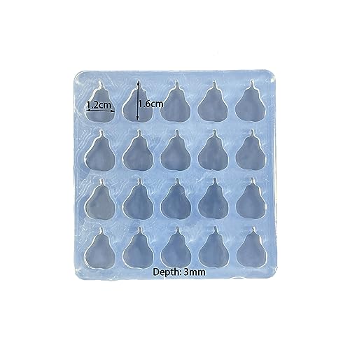 Angel Wings Mini Pear Shape Earring Silicone Molds UV Resin Mold Epoxy Mold for DIY Earrings, Ear Studs, Pendant, Jewelry Making Crafts, Chocolate Cake Mold - color: Mini Pear