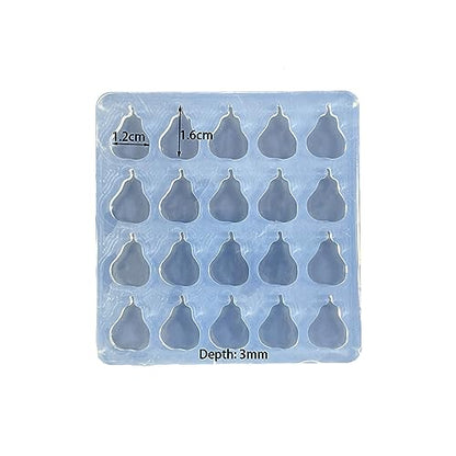 Angel Wings Mini Pear Shape Earring Silicone Molds UV Resin Mold Epoxy Mold for DIY Earrings, Ear Studs, Pendant, Jewelry Making Crafts, Chocolate Cake Mold - color: Mini Pear