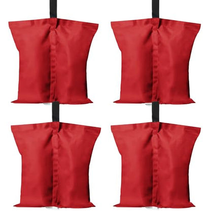 ABCCANOPY Canopy Weights 120 LBS Tent Sand Bags,4-Pack Red(No Sand) - color: Red, size: 120 LBS