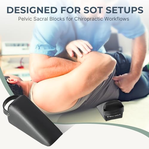 Pelvic Sacral SOT Blocks, Chiropractic Wedge Blocks with Wood Core, 1 Pair