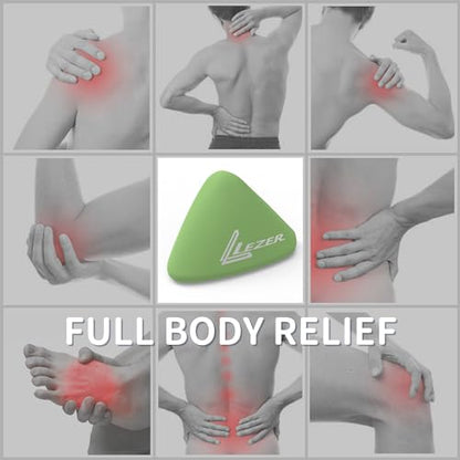 LEZER Trigger Massage Point, Manual Massage Ball, Muscle Knots Relief Tool, Myofascial Release, Physical Therapy, Deep Tissue Back Massage, Plantar Fasciitis, 2.9 in x 2.1 in (Green) - style: 03 - Trigger Green
