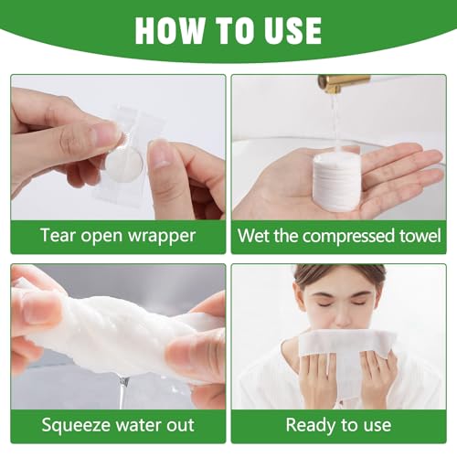 1000 Pcs Compressed Towel, Mini Compressed Towel Tablets, Camping Towel - color: 20cm x 22cm-1000 Pack