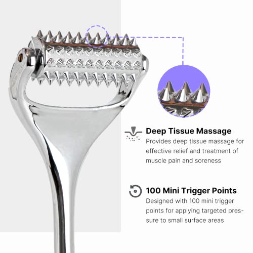Massage Roller, Acupuncture Roller for Muscle Pain Relief, Acupressure Massager - Deep Tissue Massage Tool for Hand, Foot, Neck, Arms, Thighs