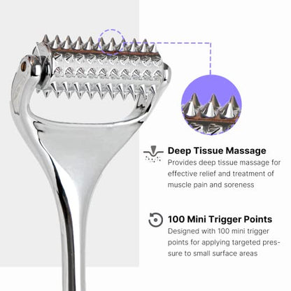 Massage Roller, Acupuncture Roller for Muscle Pain Relief, Acupressure Massager - Deep Tissue Massage Tool for Hand, Foot, Neck, Arms, Thighs