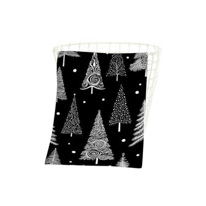 Christmas Tree Beach Towel Black White Leaf Circle Polka Dot Face Towels Suit Travel Sports Pool Swimming Bath Camping Spa Gym Yoga,15x30 Inch - color: Christmas Tree