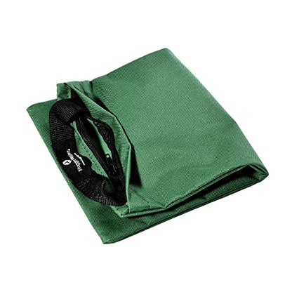 Hugger Mugger Unfilled 10lb Yoga Sandbag - Adds Weight to Your Poses, Zipper Cover, Sturdy Handle, Durable Material, Not Filled with Sand - color: GREEN