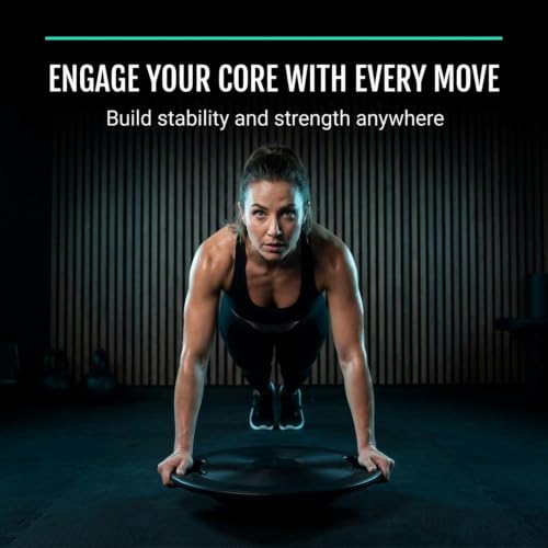 Wobble Balance Board for Exercise & Stability Training, Portable Balance Trainer with Handle, Eco-Friendly Construction, Non-Slip Surface for Core Workouts, Yoga & Home Fitness