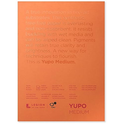 Legion Yupo Synthetic Paper Pad - 5" x 7", Bright White, 10 Sheets - size: 5" x 7"