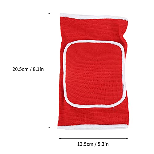 1 Pair Protective Knee Pads,Thicken Sponge Brace Knee Guards,Knee Pads for Dance Yoga Multi Sports (Red)