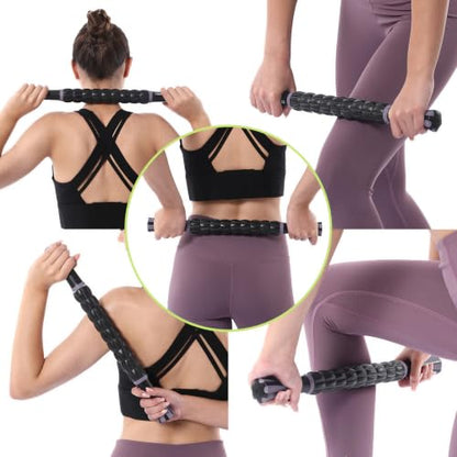 Muscle Roller Massage Roller Stick- (Dark Purple) - color: Dark Purple