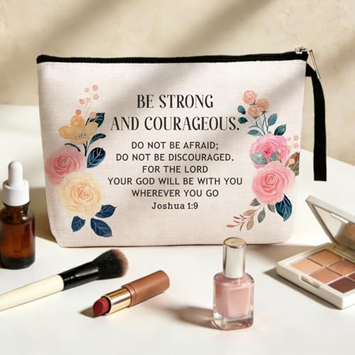 Christian Gifts for Women Makeup Bag Skincare Bag for Daughter in Law Aunt | Positive Religious Gifts Makeup Zipper Pouch Bag Bible Verse Cosmetic Bag Scripture Christmas Birthday Gifts Inspirational - color: Multicolor0654