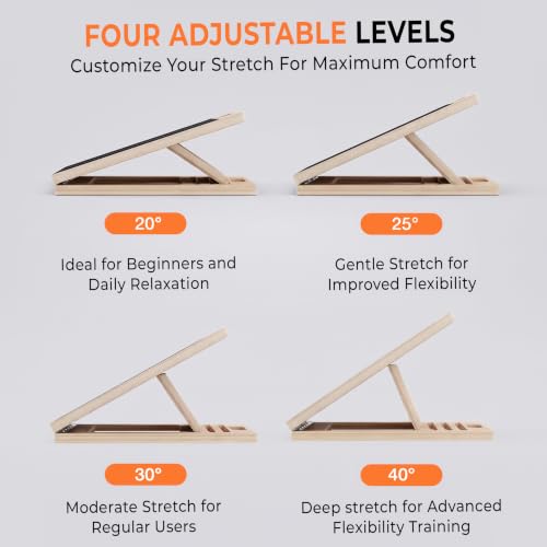 Adjustable Slant Board for Calf Stretching – Incline Stretch Wedge for Achilles Tendon, Plantar Fasciitis Relief, Squat Support & Physical Therapy, Non-Slip Calf Stretcher for Home Gym